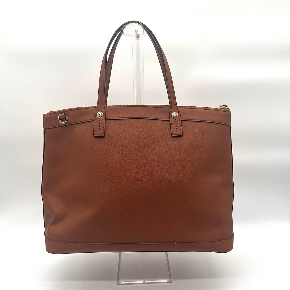 HENRI BENDEL Leather Satchel, Large Brown Tote - Picture 8 of 13
